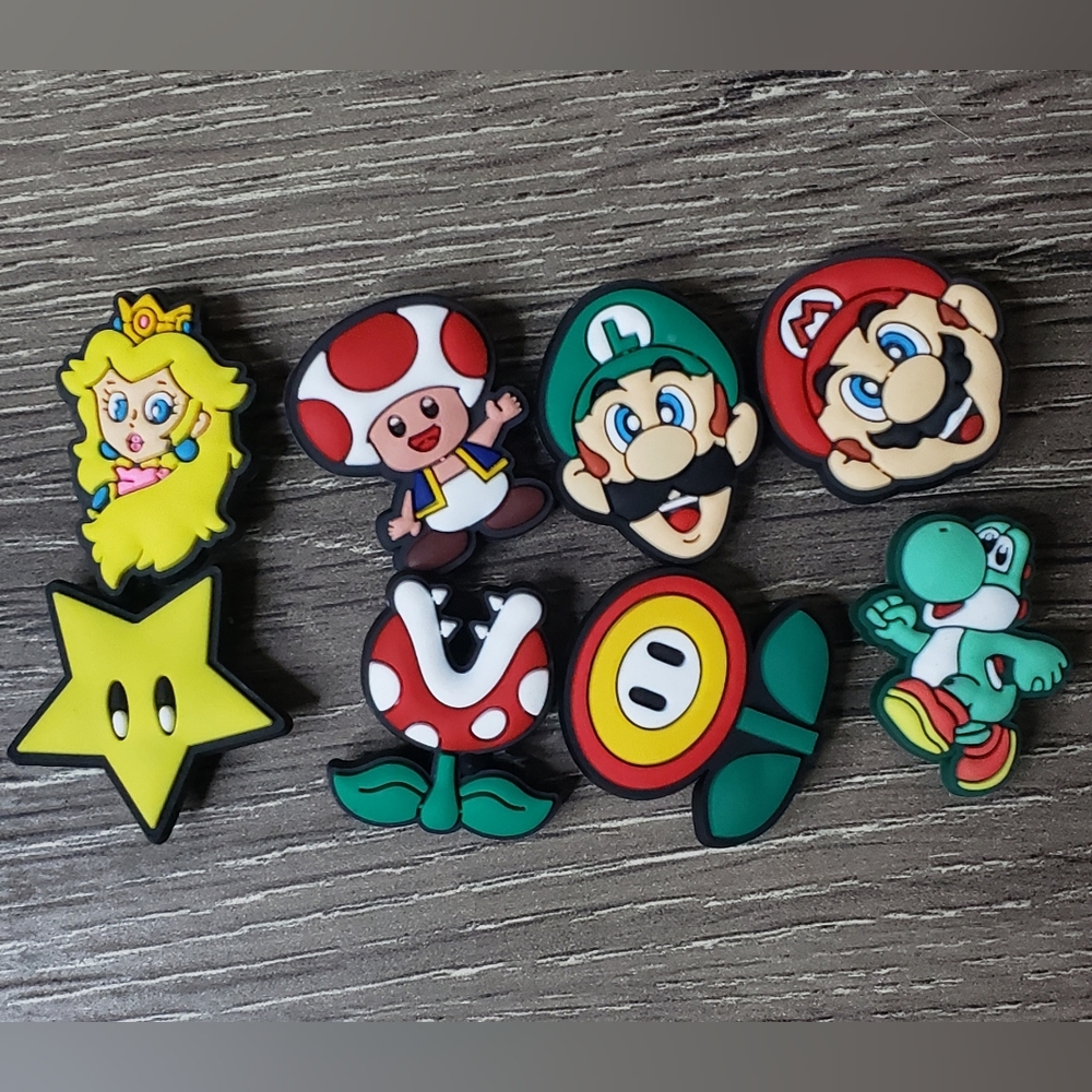 Mario Bros croc charms